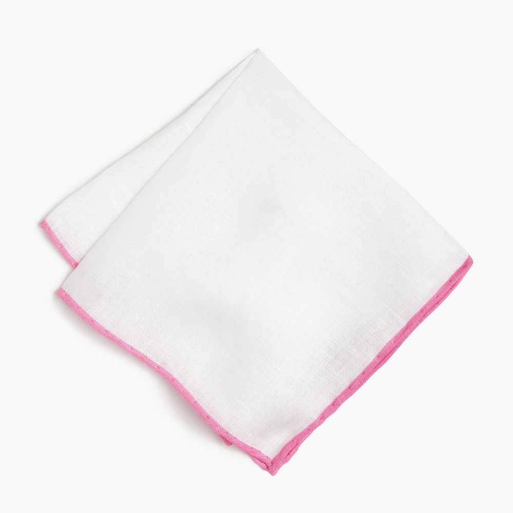 J.Crew Tipped Linen Pocket Square
